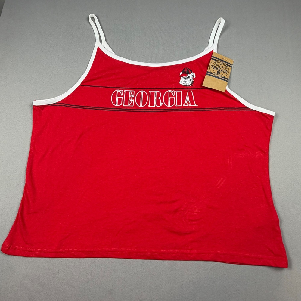 Rivalry Threads Georgia Bulldogs Tank Top Red Women XL 16/18 NWT